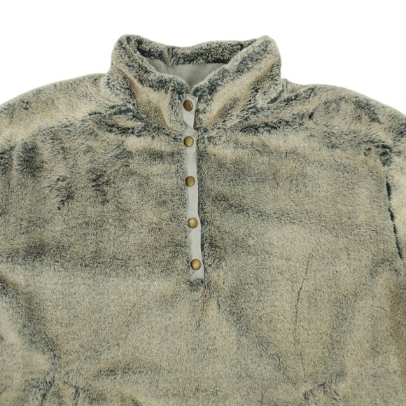 Buckle BKE Plush Pullover Gray Quarter Snap Sz XL Pockets Knit Lining Super Soft - Picture 5 of 13